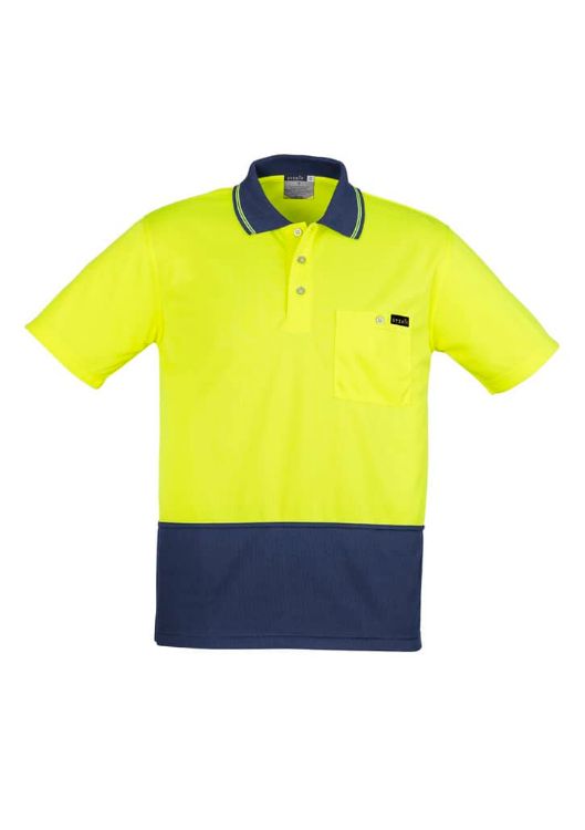 Picture of Mens Hi Vis Comfort Back Short Sleeve Polo