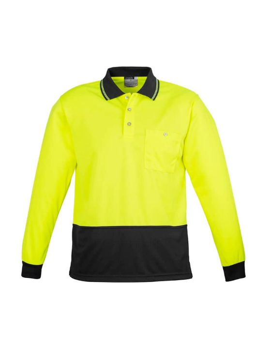 Picture of Unisex Hi Vis Basic Long Sleeve Polo