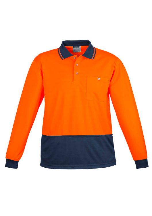 Picture of Unisex Hi Vis Basic Long Sleeve Polo