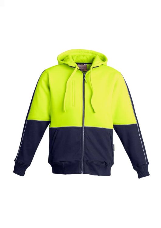 Picture of Mens Hi Vis Full Zip Hoodie