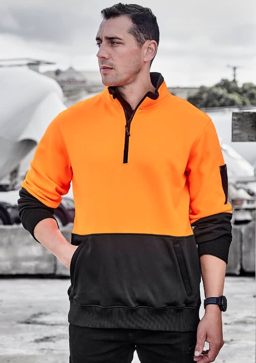 Picture of Unisex Hi Vis 1/2 Zip Pullover