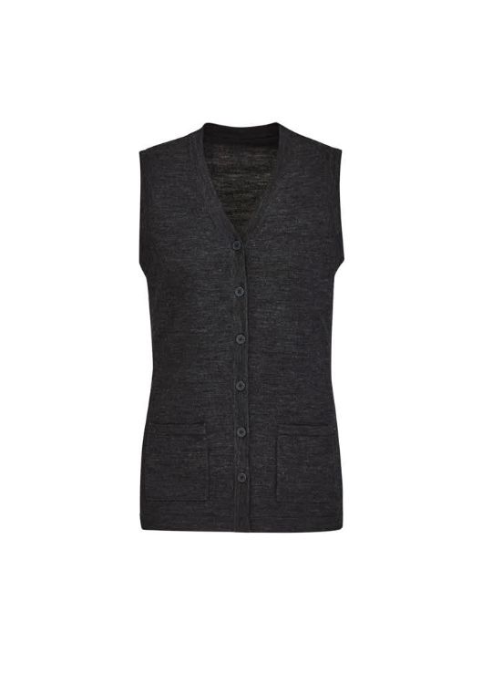 Picture of Womens Button Front Knit Vest