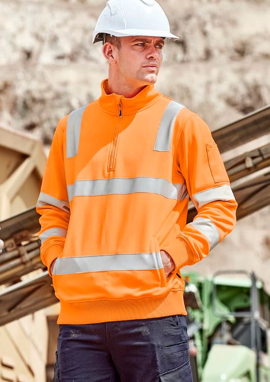 Picture of Unisex Hi Vis VIC Rail 1/4 Zip Pullover