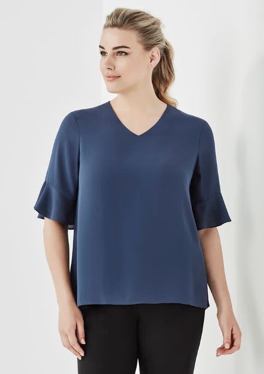 Picture of Womens Aria Fluted Sleeve Blouse