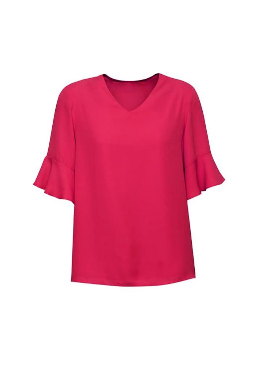 Picture of Womens Aria Fluted Sleeve Blouse