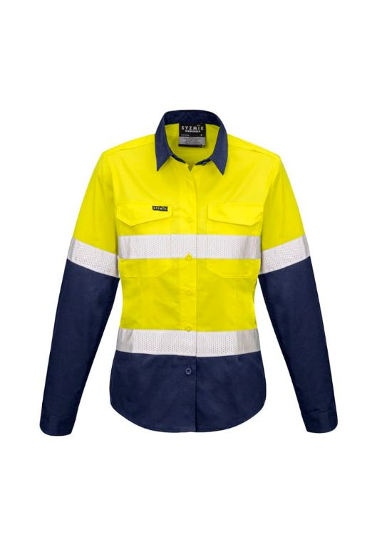 Picture of Womens Rugged Cooling Hi Vis Taped Long Sleeve Shirt