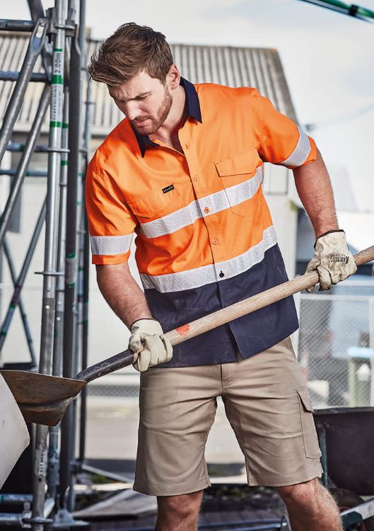 Picture of Mens Rugged Cooling Hi Vis Taped Short Sleeve Shirt