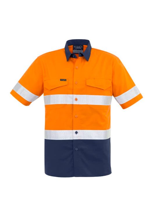 Picture of Mens Rugged Cooling Hi Vis Taped Short Sleeve Shirt