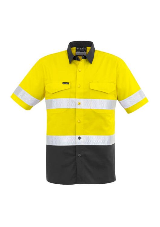 Picture of Mens Rugged Cooling Hi Vis Taped Short Sleeve Shirt