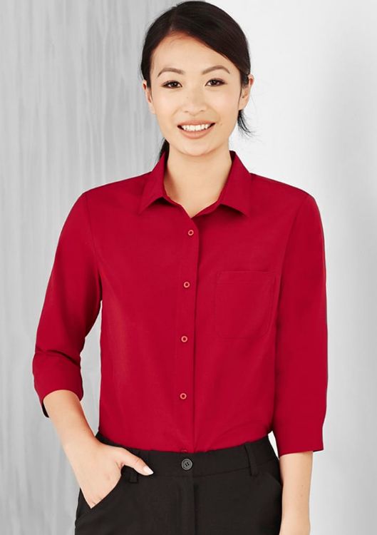 Picture of Womens Florence Plain 3/4 Sleeve Shirt