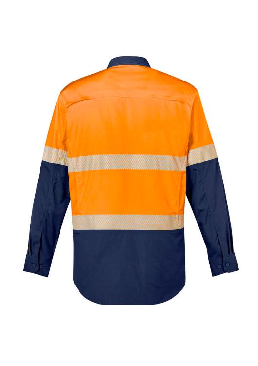 Picture of Mens Rugged Cooling Hi Vis Segmented Tape Long Sleeve Shirt