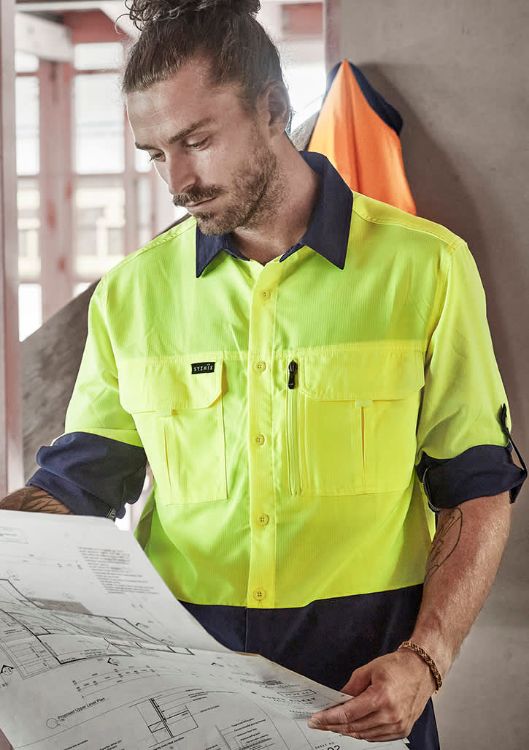 Picture of Mens Hi Vis Outdoor Long Sleeve Shirt