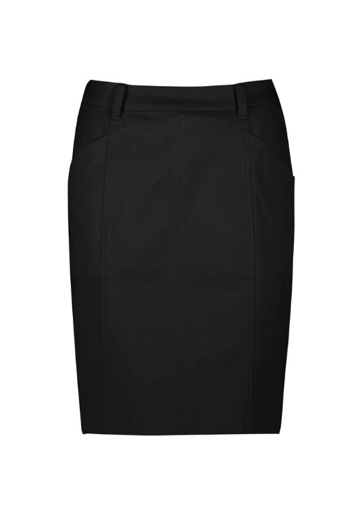 Picture of Womens Mid Waist Stretch Chino Skirt