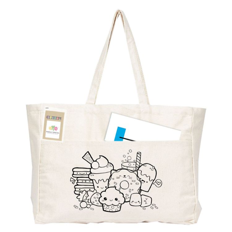 Picture of Colouring Delton Canvas Large Shopper