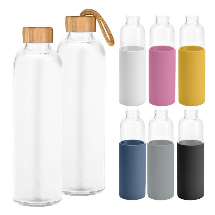 Picture of Honya Glass Drink Bottle with Sleeve