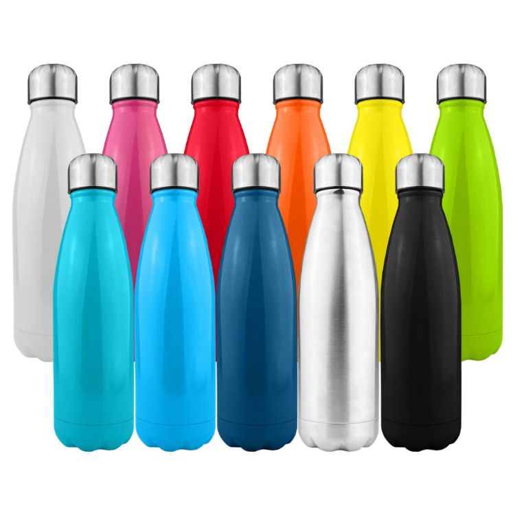 Picture of Komo Shiny Stainless Steel Drink Bottle Single Wall