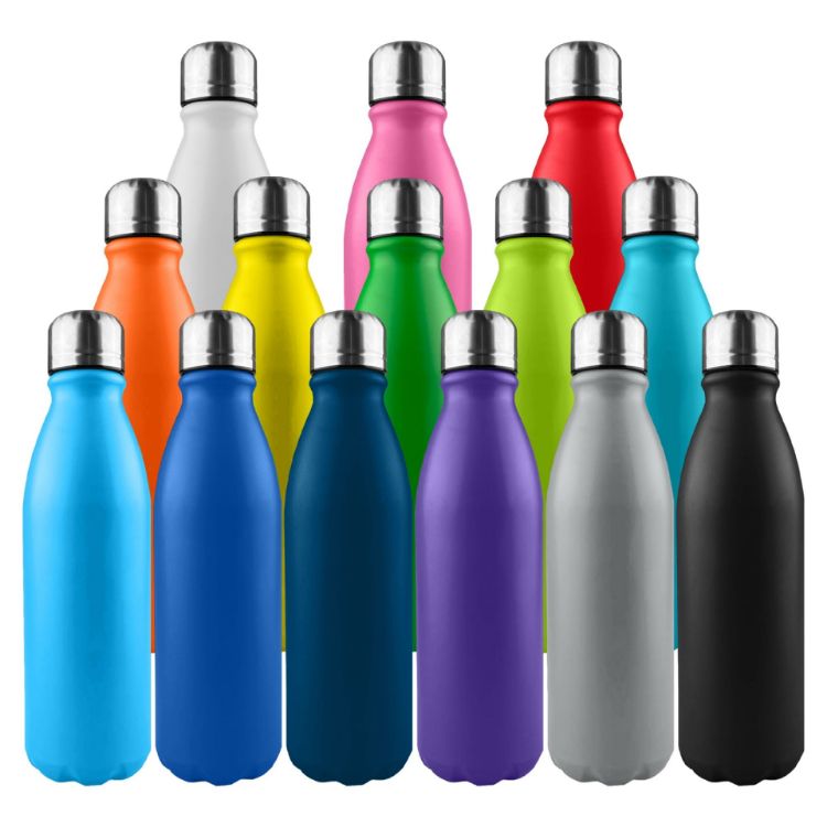 Picture of Komo Shiny Aluminium Drink Bottle Single Wall