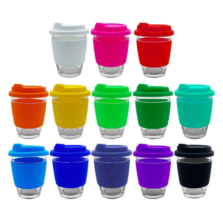 Picture of Carlo Glass Coffee Cup – Silicone Band