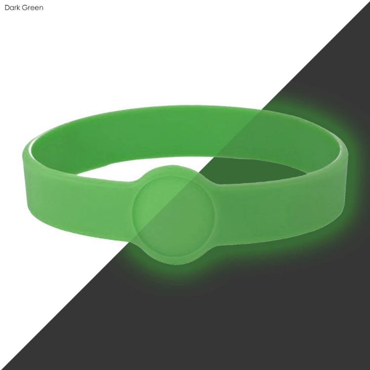 Picture of Neon Glow Silicone Wrist Band Custom Design