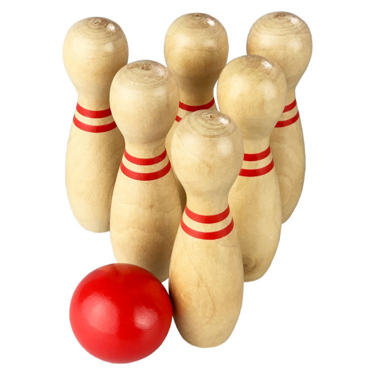 Picture of Wooden Bowling Set