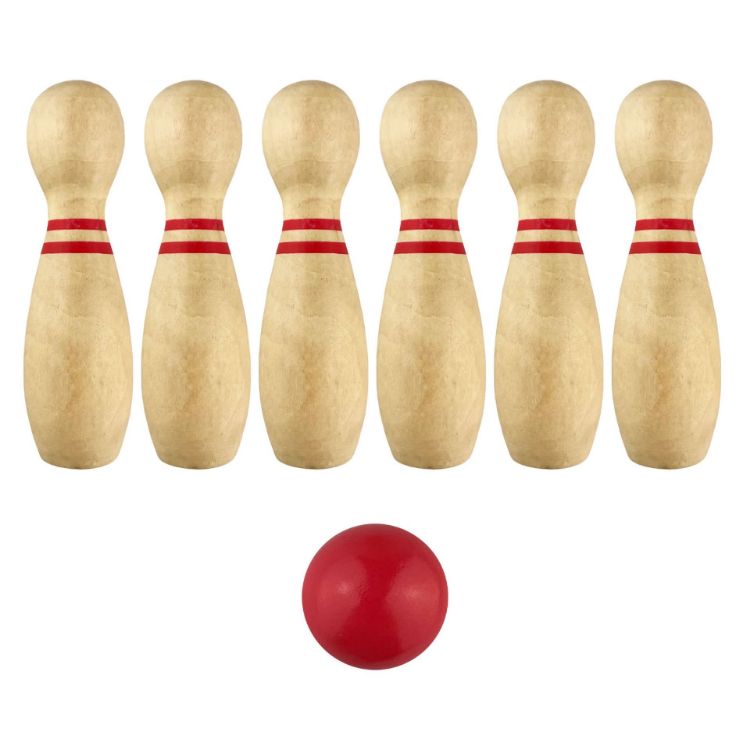 Picture of Wooden Bowling Set