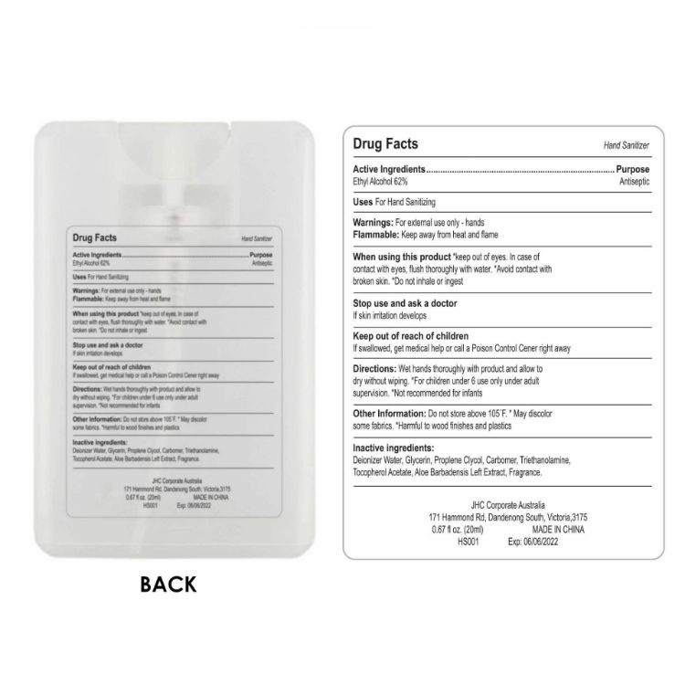 Picture of 20ml Hand Sanitiser Spray Card