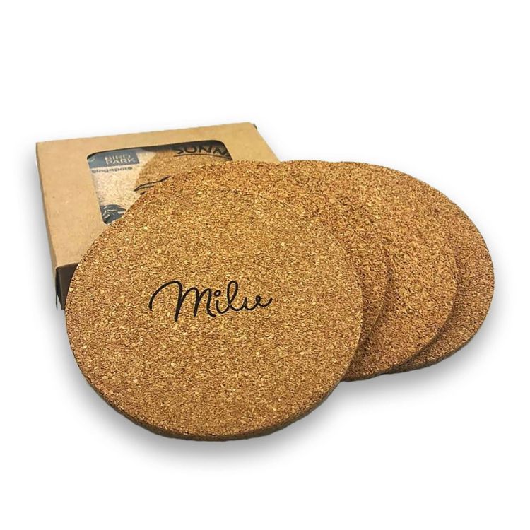 Picture of Vineyards Cork Coaster Round Set of 4