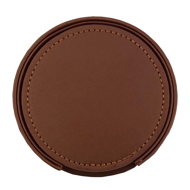 Picture of Franklin Leather Coaster Set of 6