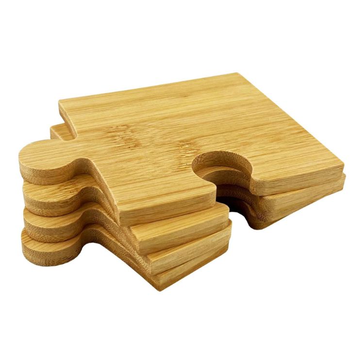 Picture of Puzzle Bamboo Coaster Set