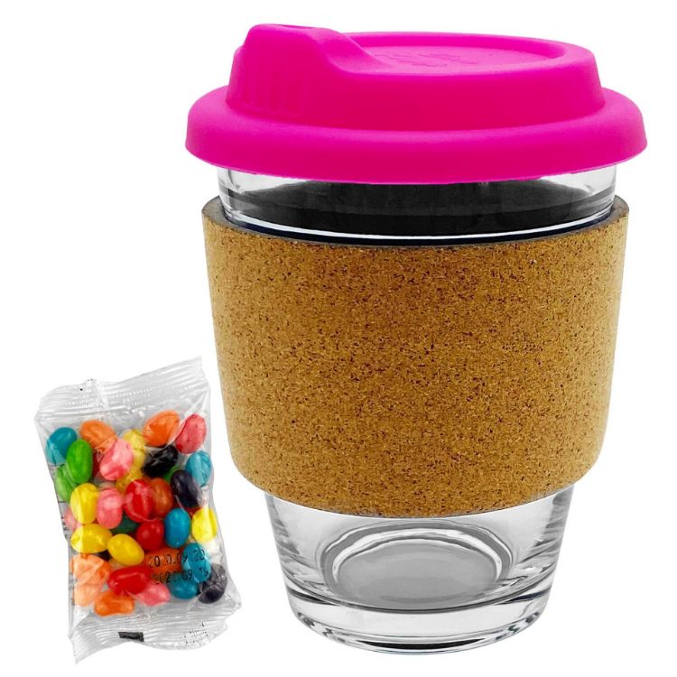 Picture of Jelly Bean In Cork Band Glass Coffee Cup