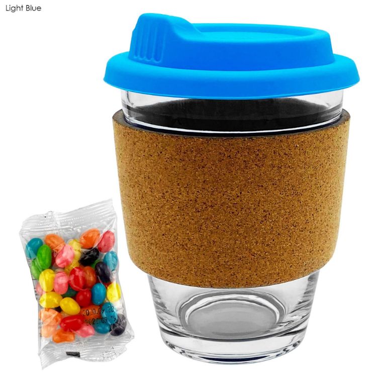 Picture of Jelly Bean In Cork Band Glass Coffee Cup