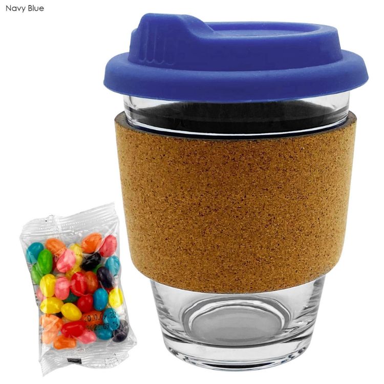 Picture of Jelly Bean In Cork Band Glass Coffee Cup