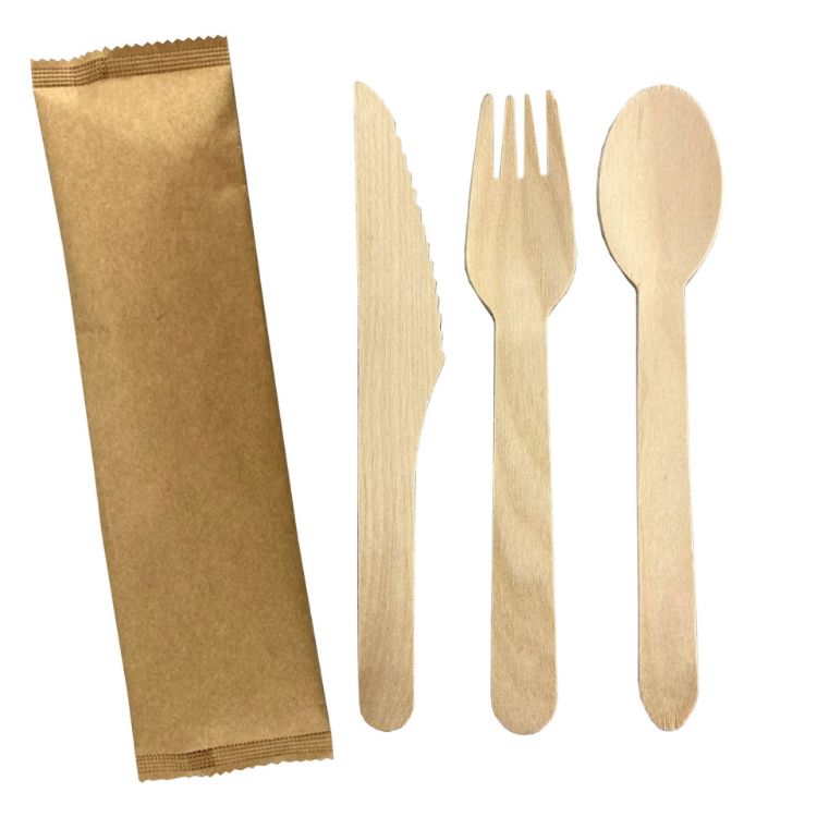 Picture of 2pcs Wooden Cutlery Set