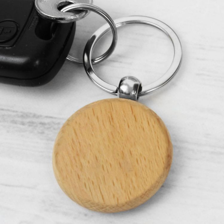 Picture of Wood Round Key Ring