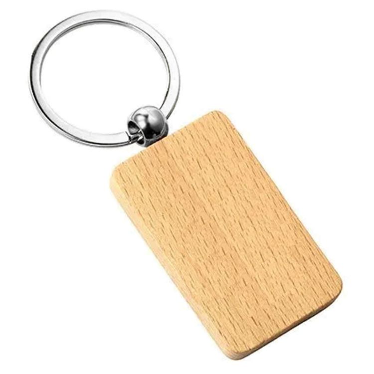 Picture of Wood Euro Key Ring