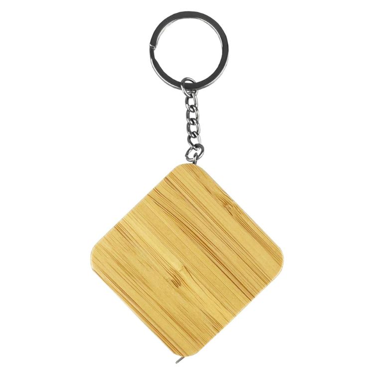 Picture of Bamboo Tape Measure Key Ring