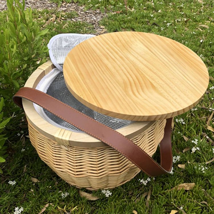 Picture of Scotch Wicker Picnic Cooler Basket(round)