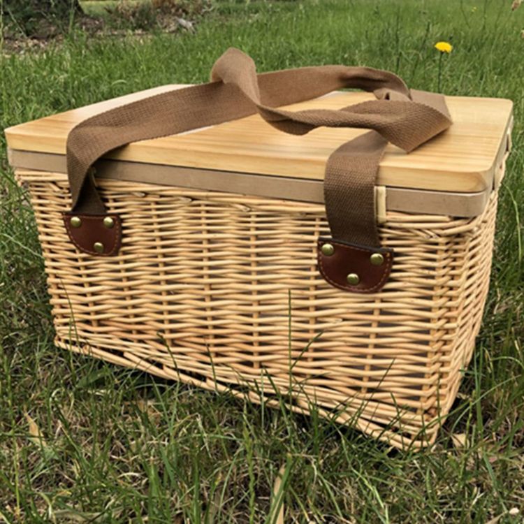 Picture of Gold Coast Wicker Picnic Cooler Basket(square)
