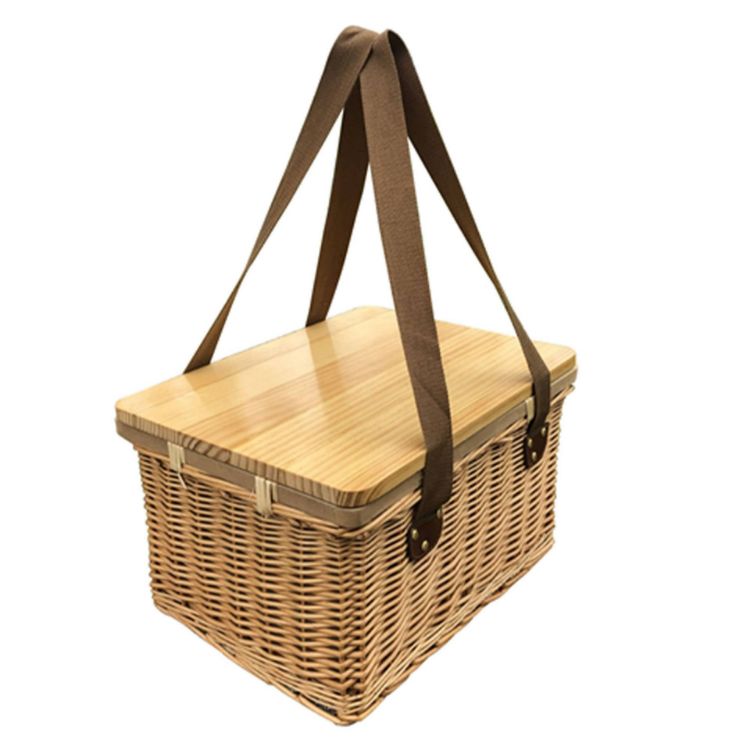 Picture of Gold Coast Wicker Picnic Cooler Basket(square)