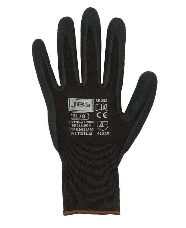 Picture of JB's Premium Black Nitrile Breathable Glove (12 pack)
