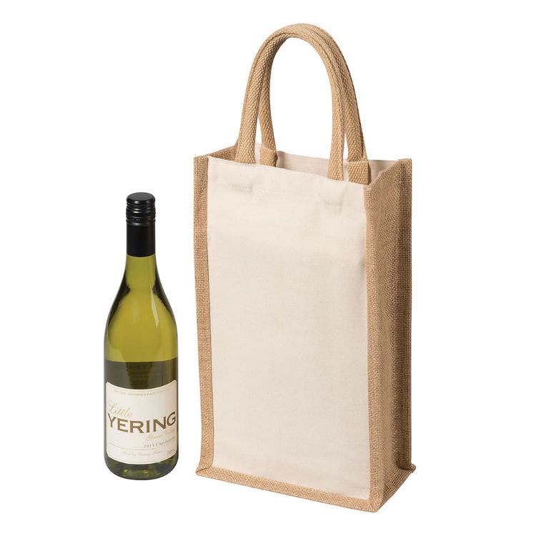 Picture of Two Bottle Canvas Wine Carrier 8L