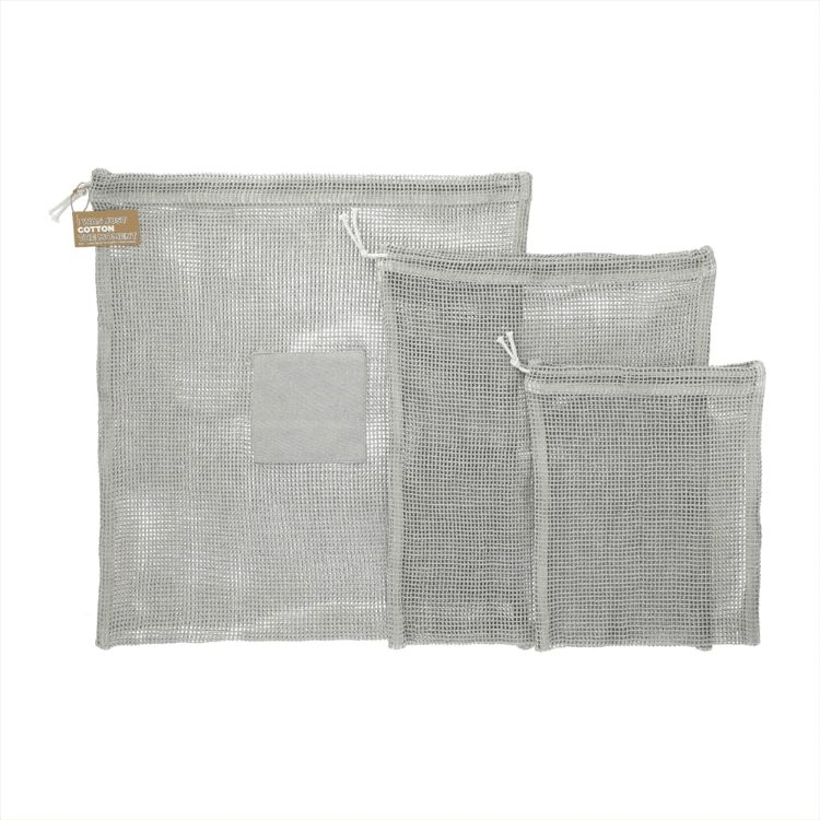 Picture of Recycled Cotton Mesh Cinch Pouch Set