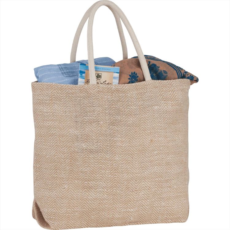 Picture of Herringbone Jute Tote 29L