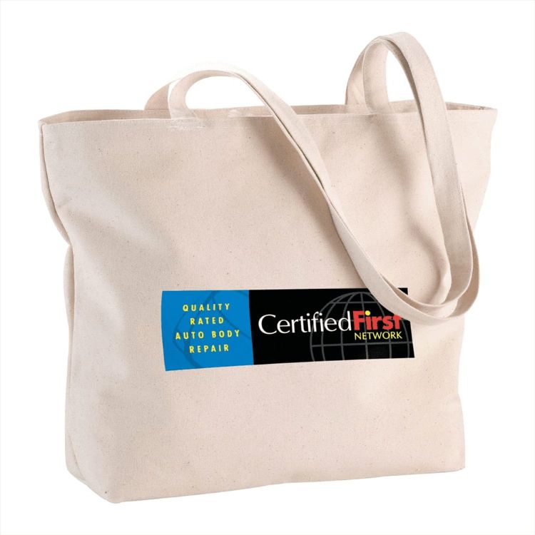 Picture of Zippered 10oz Cotton Canvas Shopper Tote