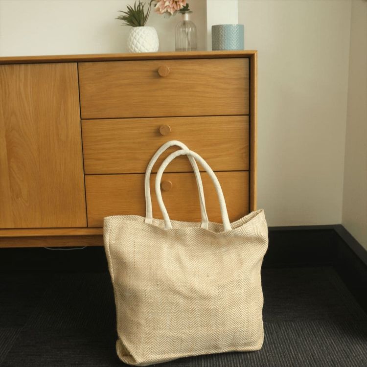 Picture of Herringbone Jute Tote