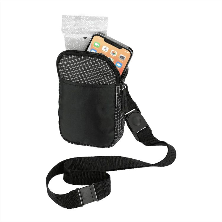 Picture of Grid Lanyard Phone Pouch