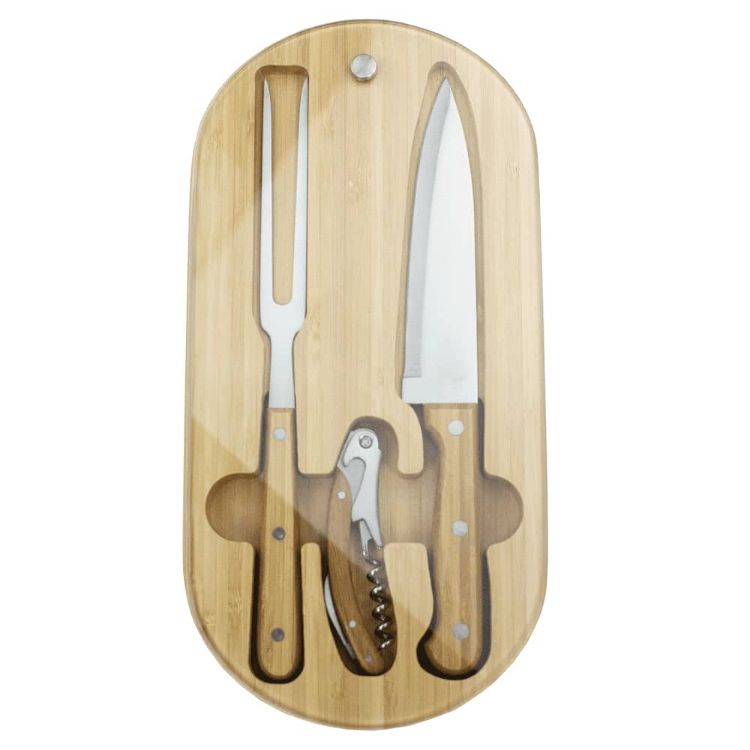 Picture of Trekk Oval Bamboo Glass Knife Set