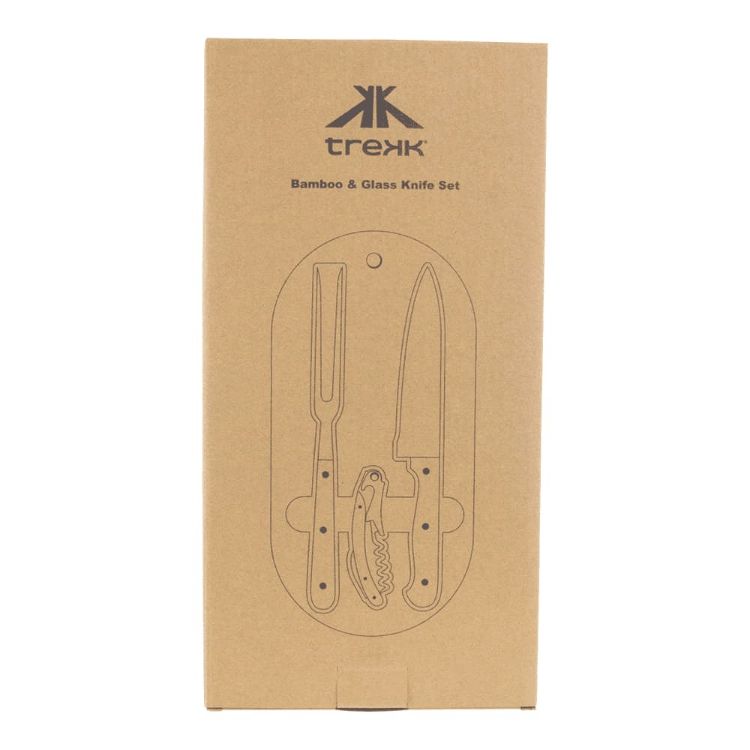 Picture of Trekk Oval Bamboo Glass Knife Set