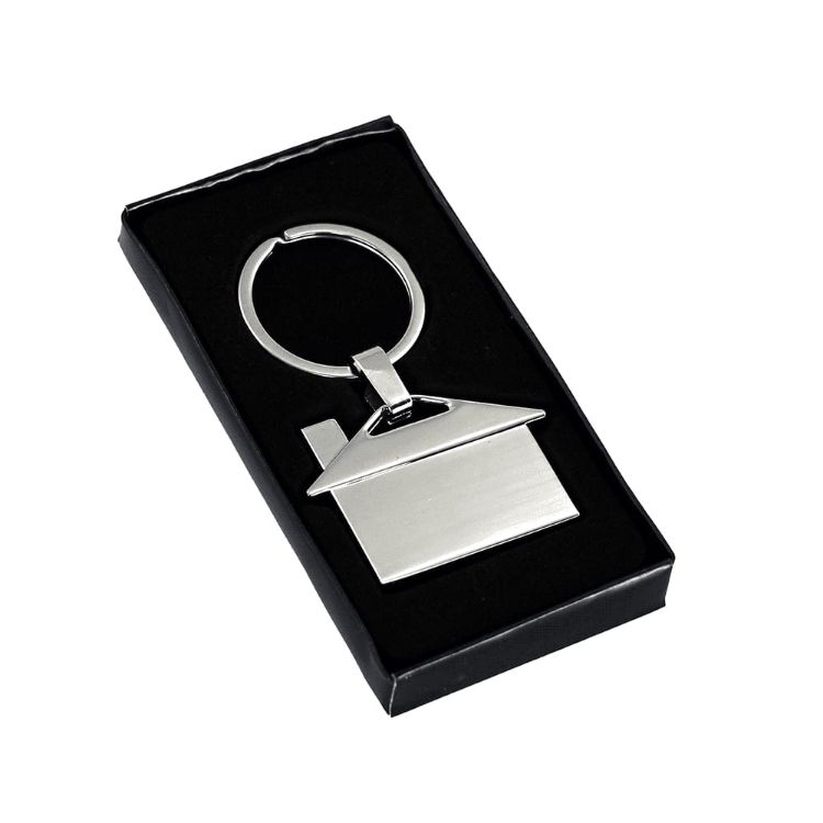 Picture of House Shaped Metal Keyring