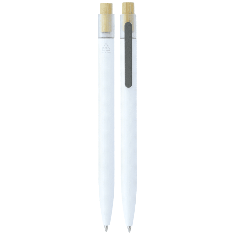 Picture of Recycled Aluminium Pen with Bamboo Clicker